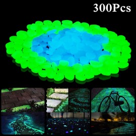 300Pcs Glowing Rocks Outdoor Glow Decorative Stone..