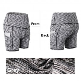Fashion Women Yoga Fitness Sports Shorts Stretch Side Pockets High Waist Running Workout Training Short Pants Tights