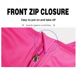 Women Sports Bra Zip Front Moisture-wicking Shockproof Adjustable Padded Crop-Top Tank-Top Underwear Yoga Workout Fitness Running