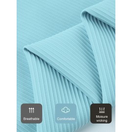 Women Sports Leggings Yoga Tights with Pockets Ribbed Pants for Workout Running Gym