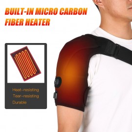 Portable Massaging Heated Shoulder Wrap Brace Heating Infrared Pad Strap Shoulder Sleeve with UK/US/EU Adapter