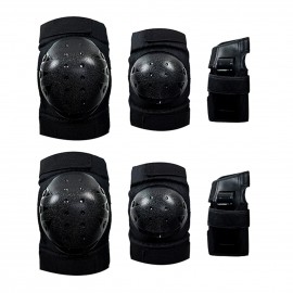 6Pcs/Set 2 Wrist Guards + 2 Elbow Pads + 2 Knee Pads Thicken Shell Impact Resistance All-around Protection for Children Adults Outdoor Sports