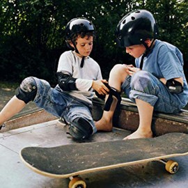 6Pcs/Set 2 Wrist Guards + 2 Elbow Pads + 2 Knee Pads Thicken Shell Impact Resistance All-around Protection for Children Adults Outdoor Sports